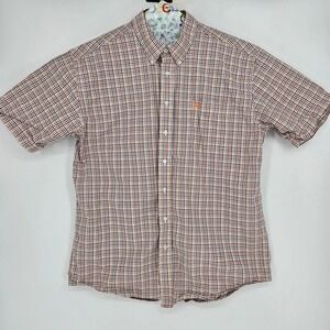 Cinch Shirt Mens XL Button Down Western Rodeo Short Sleeve Plaid Casual